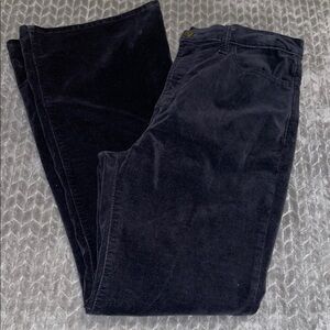 GAP ‘70’s Flare Black Crushed Velvet/Velour Pants.  Size 12/31.